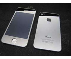 kit iphone 4g reparacion&#x2f;cambiocolor lcdtapa trasera color plata&#x2f;espejo